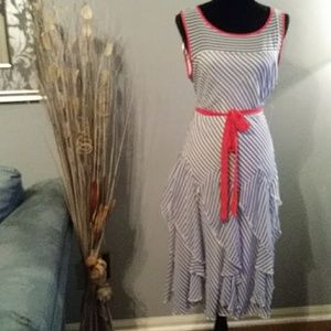 NWT Sleeveless Ruffled Dress